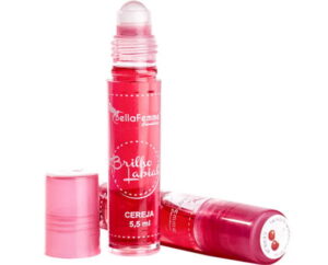 Brilho labial Roll On de 5,5 ml sabor Cereja da marca Bella Femme