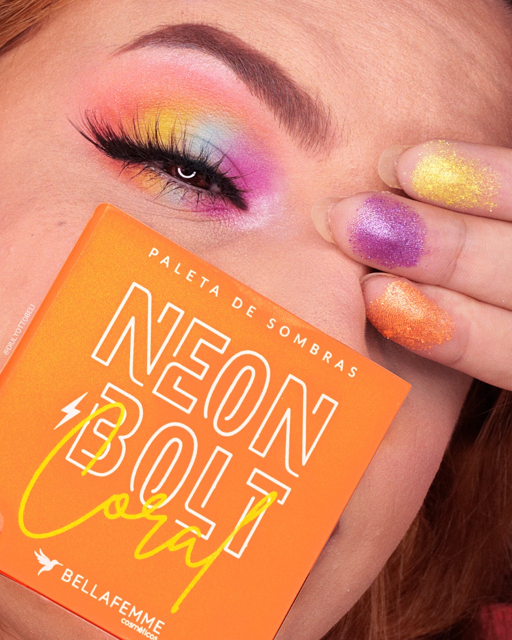 Paleta de sombras neon