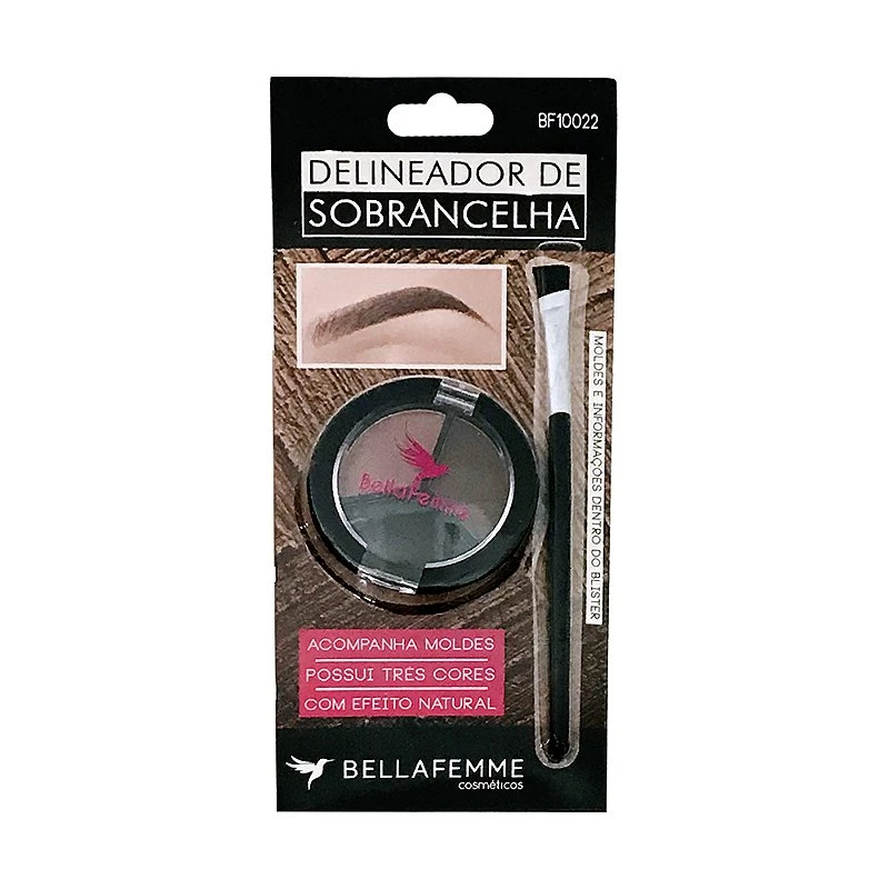 Kit de gel para sobrancelha com delineador de sobrancelha, molde e escovinha, ideal para definição natural das sobrancelhas, com três cores.
